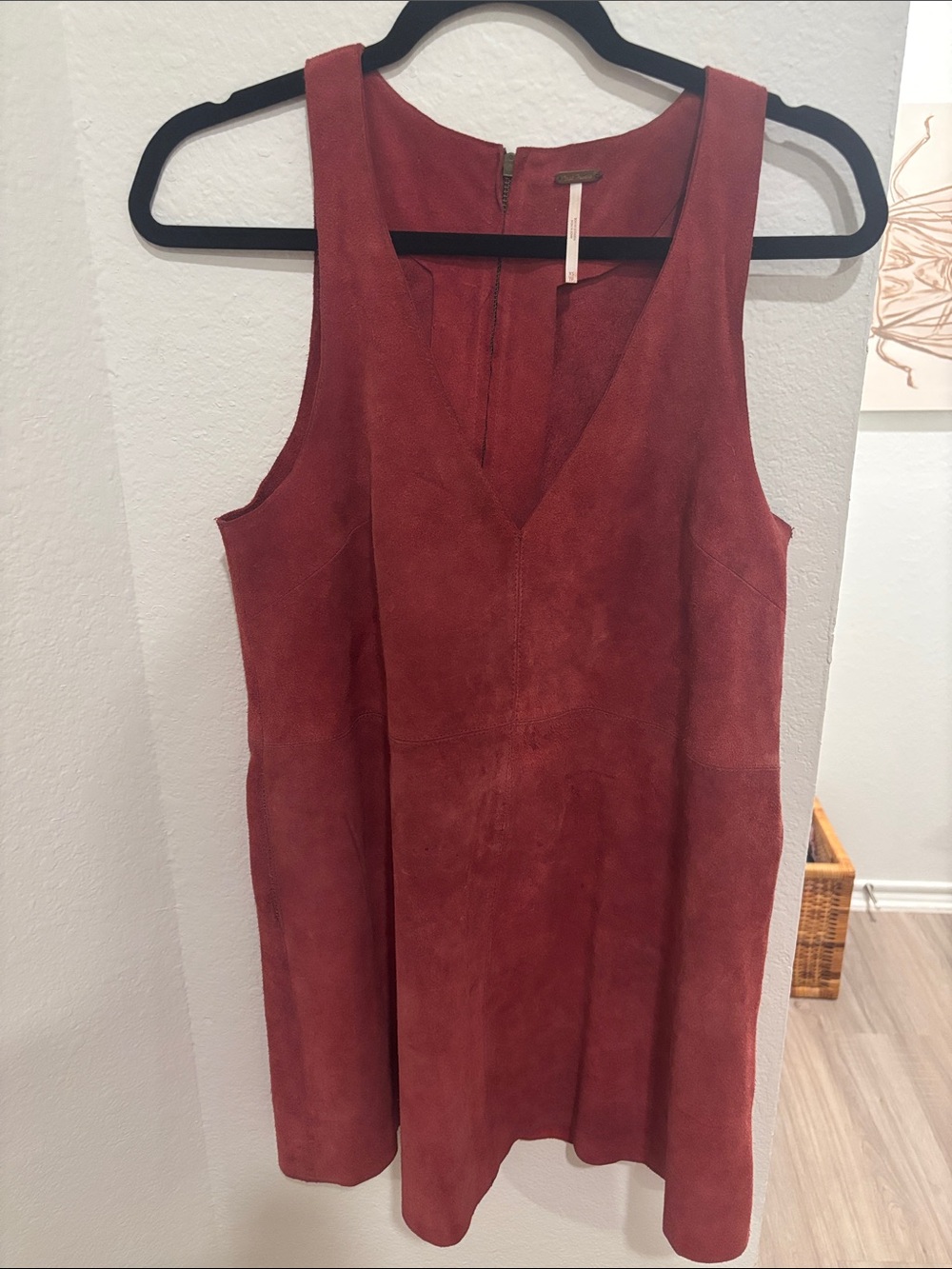 Suede leather free people dress